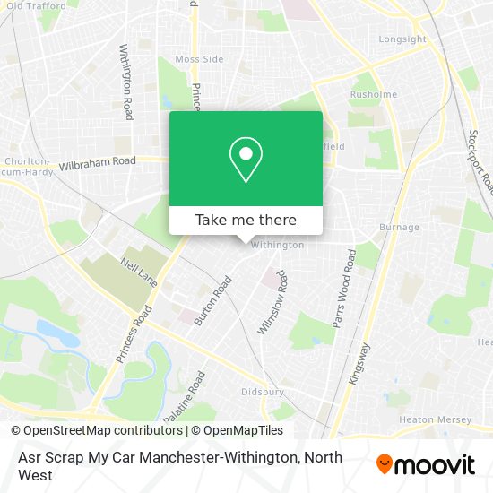 Asr Scrap My Car Manchester-Withington map