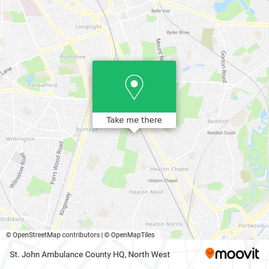 St. John Ambulance County HQ map