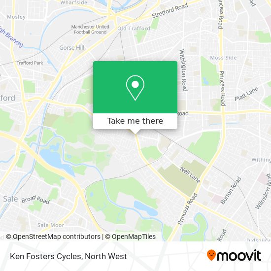 Ken Fosters Cycles map