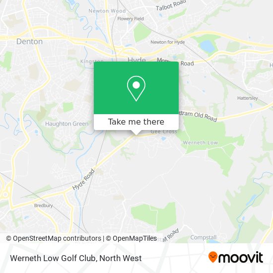 Werneth Low Golf Club map