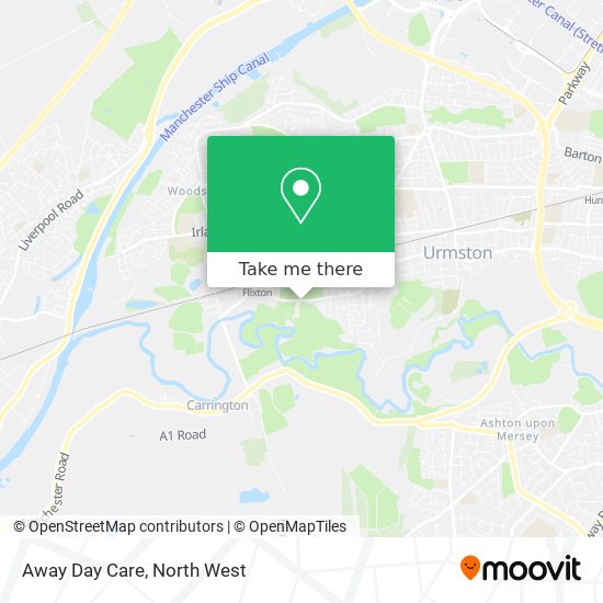 Away Day Care map