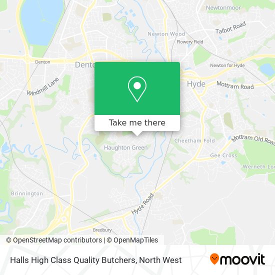 Halls High Class Quality Butchers map