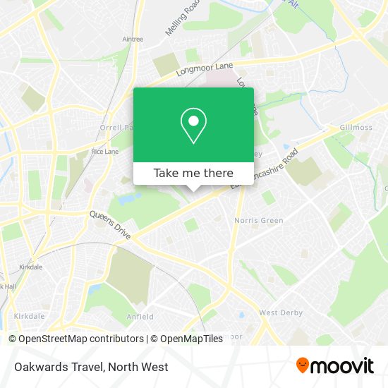 Oakwards Travel map