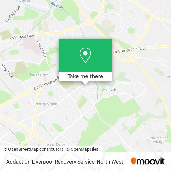 Addaction Liverpool Recovery Service map