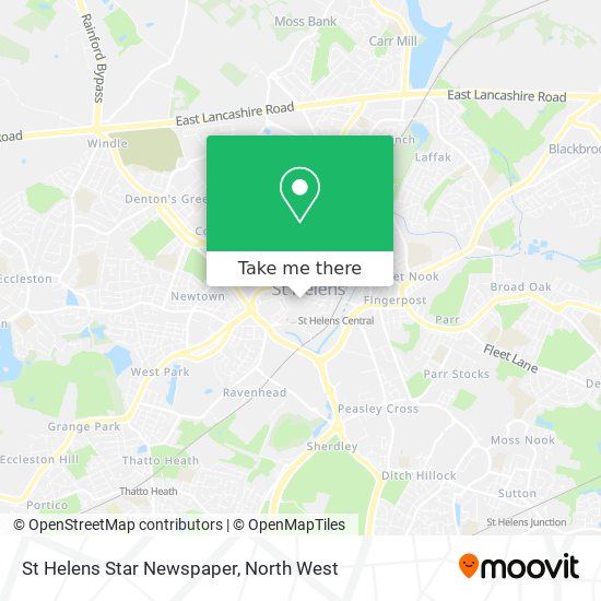 St Helens Star Newspaper map