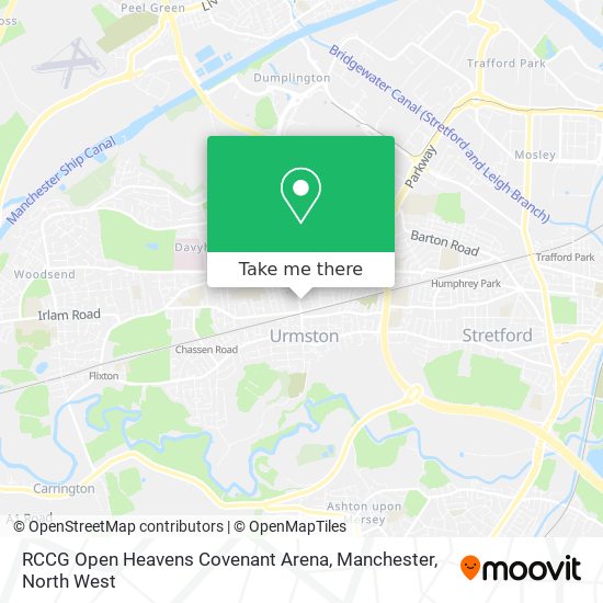 RCCG Open Heavens Covenant Arena, Manchester map