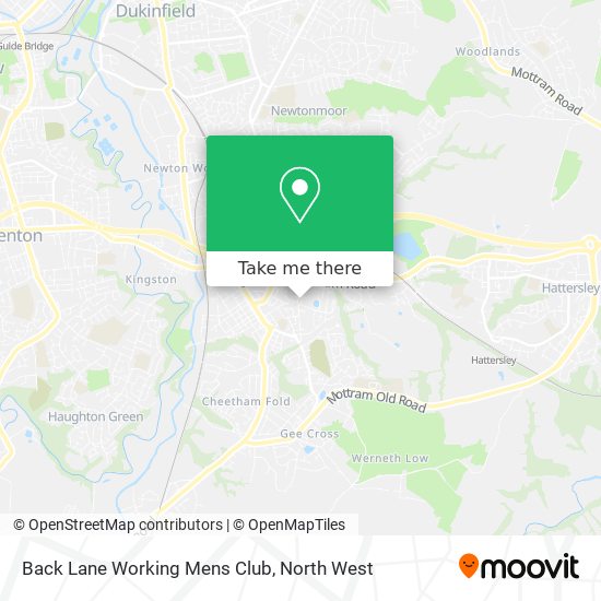 Back Lane Working Mens Club map