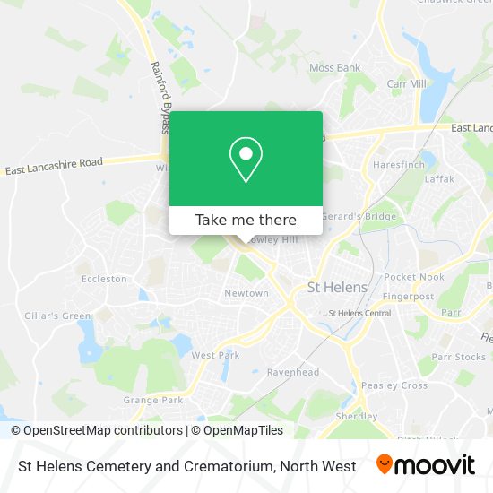 St Helens Cemetery and Crematorium map