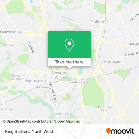 King Barbers map