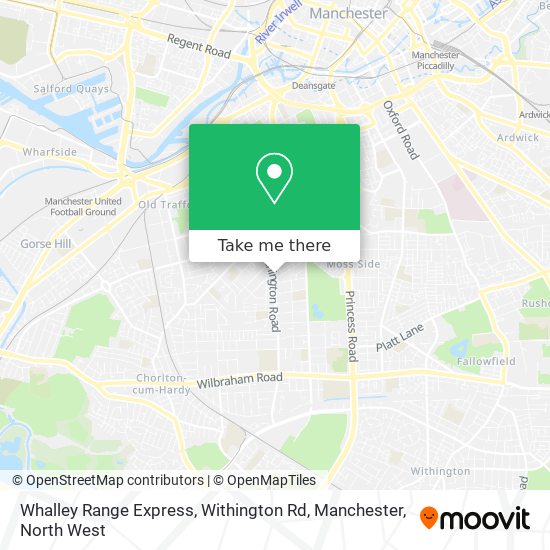 Whalley Range Express, Withington Rd, Manchester map