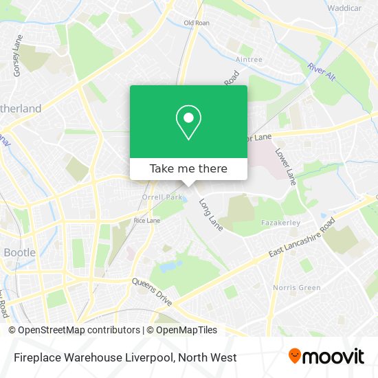 Fireplace Warehouse Liverpool map
