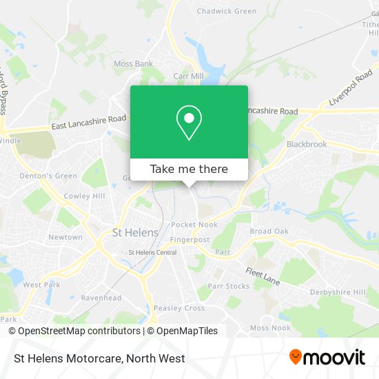 St Helens Motorcare map