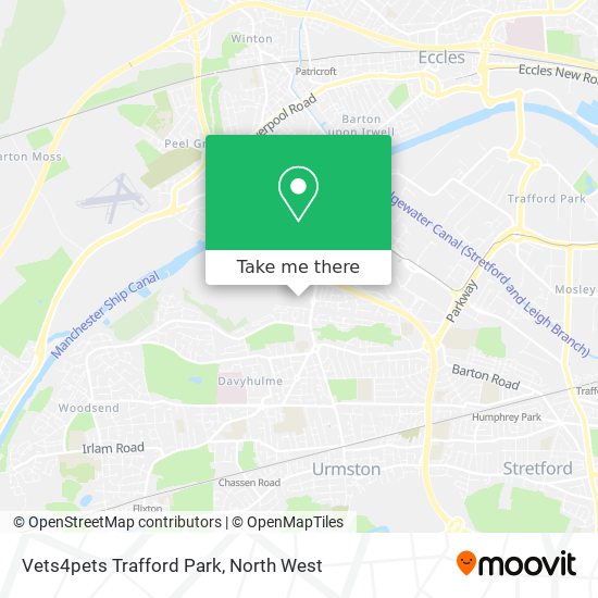 Vets4pets Trafford Park map