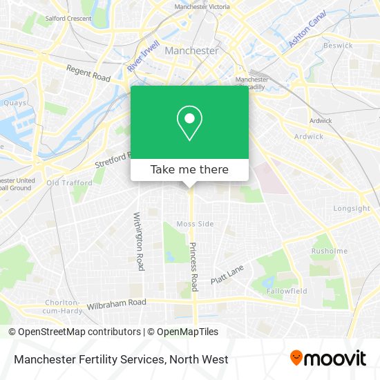 Manchester Fertility Services map