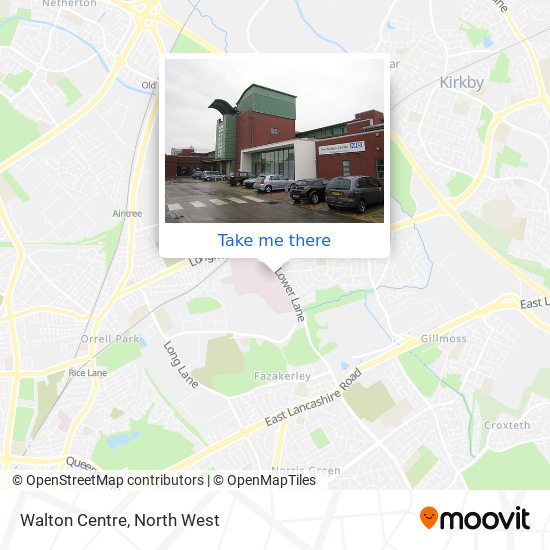 Walton Centre map