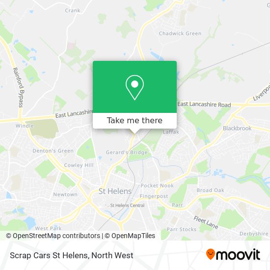 Scrap Cars St Helens map