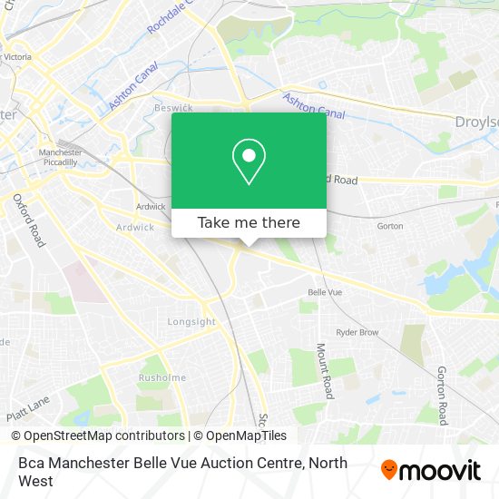 Bca Manchester Belle Vue Auction Centre map