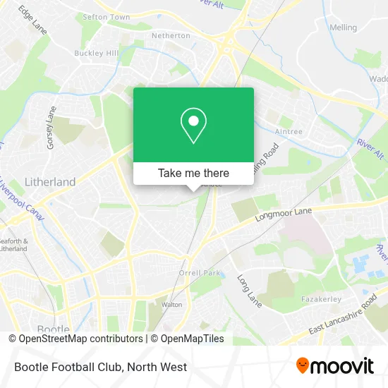 How to Get to Bootle Football Club in Aintree by Bus or Train?