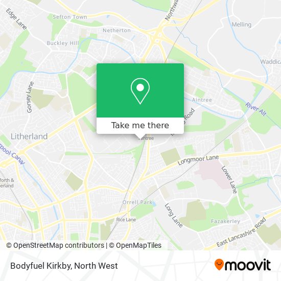 Bodyfuel Kirkby map