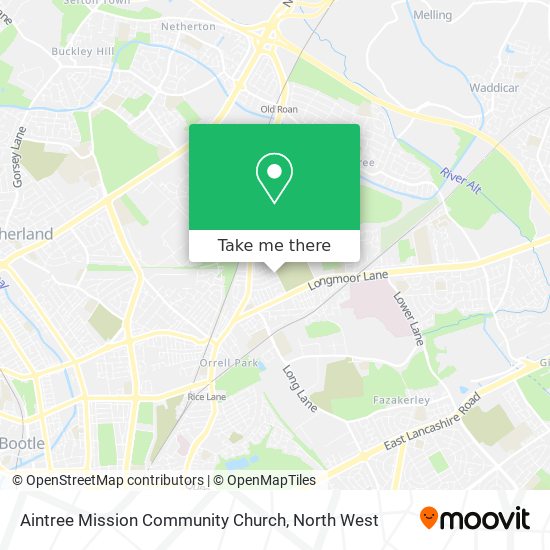 Aintree Mission Community Church map