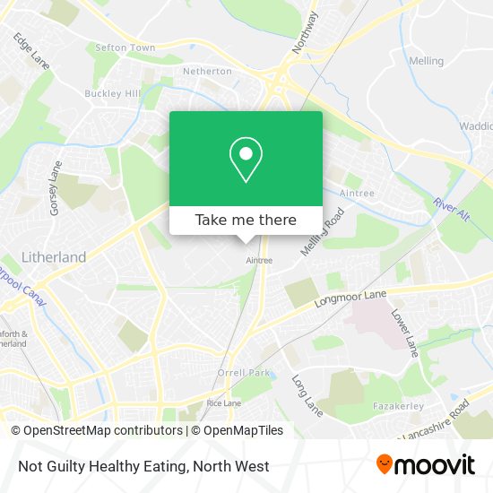 Not Guilty Healthy Eating map