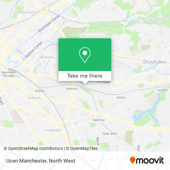 Ucen Manchester map
