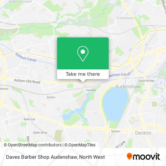 Daves Barber Shop Audenshaw map