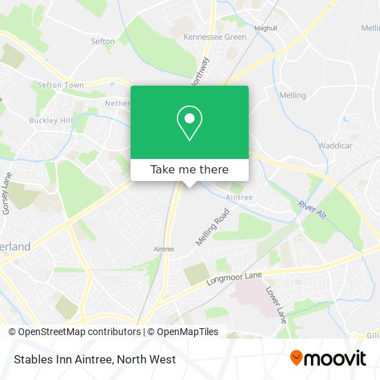 Stables Inn Aintree map