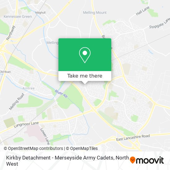 Kirkby Detachment - Merseyside Army Cadets map