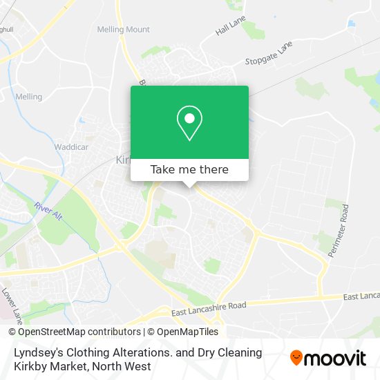 Lyndsey's Clothing Alterations. and Dry Cleaning Kirkby Market map