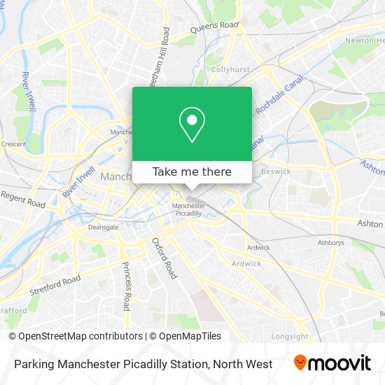 Parking Manchester Picadilly Station map