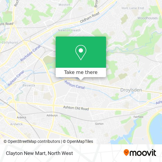 Clayton New Mart map