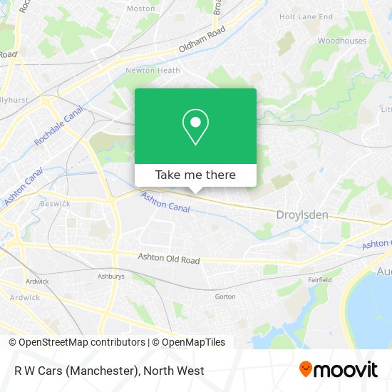 R W Cars (Manchester) map