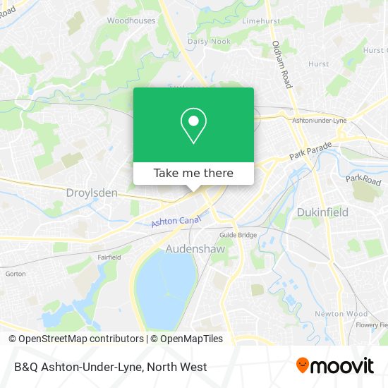B&Q Ashton-Under-Lyne map