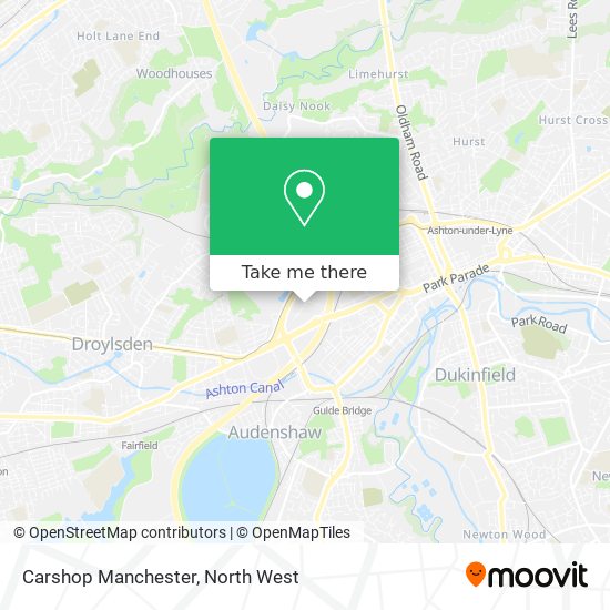 Carshop Manchester map