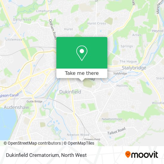Dukinfield Crematorium map