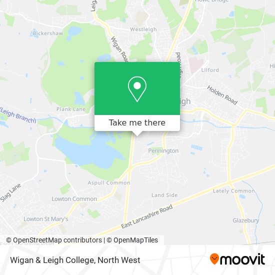 Wigan & Leigh College map