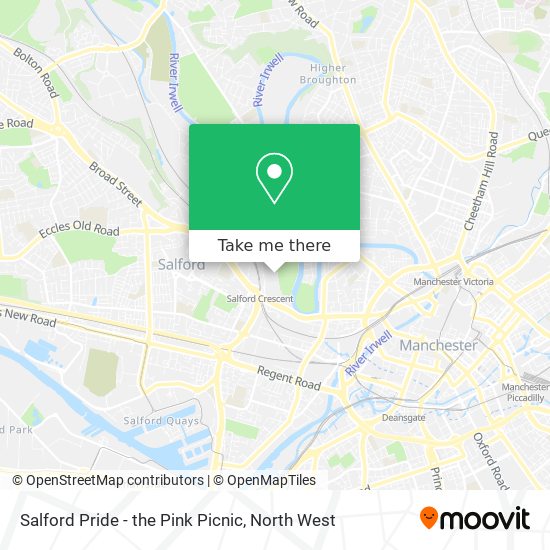 Salford Pride - the Pink Picnic map