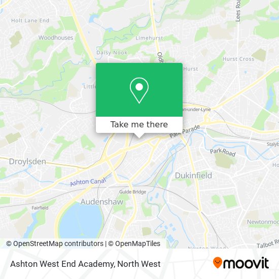 Ashton West End Academy map