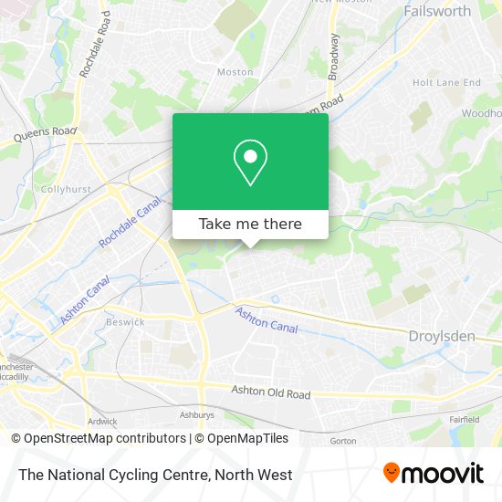 The National Cycling Centre map
