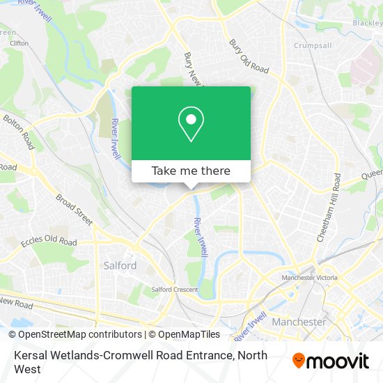 Kersal Wetlands-Cromwell Road Entrance map