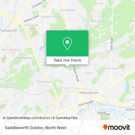 Saddleworth Outdoo map