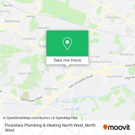 Flowstars Plumbing & Heating North West map