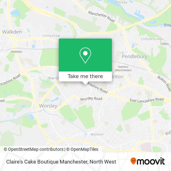 Claire's Cake Boutique Manchester map