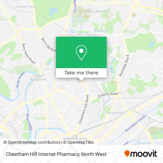 Cheetham Hill Internet Pharmacy map
