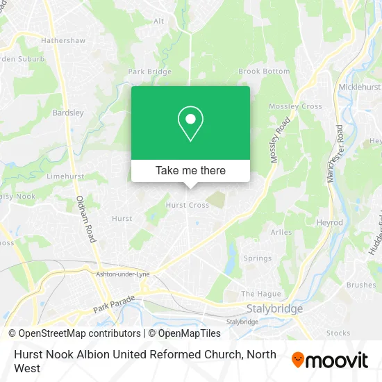 Hurst Nook Albion United Reformed Church map