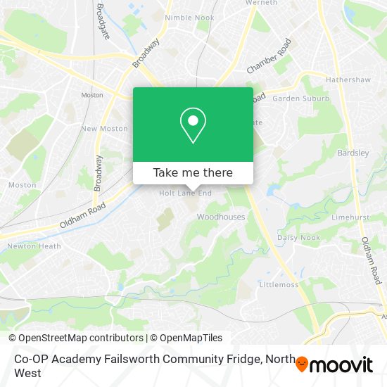 Co-OP Academy Failsworth Community Fridge map