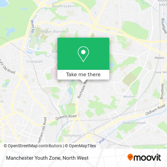 Manchester Youth Zone map