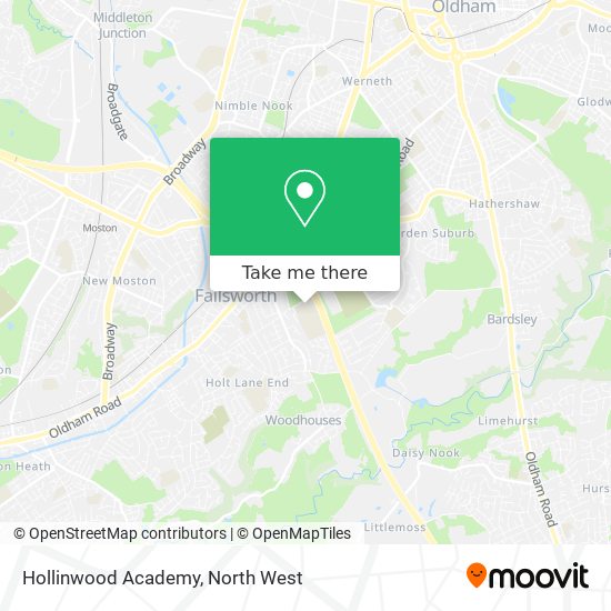 Hollinwood Academy map