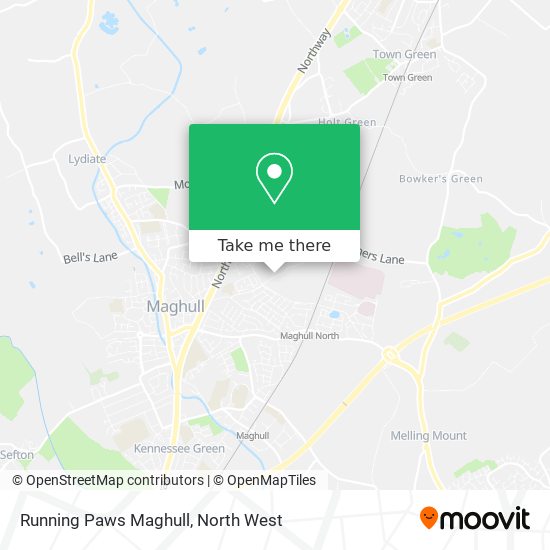 Running Paws Maghull map